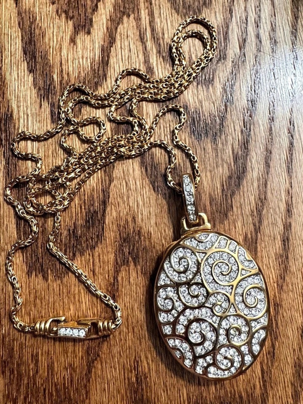 Vintage Swarovski Crystal Pendant Necklace